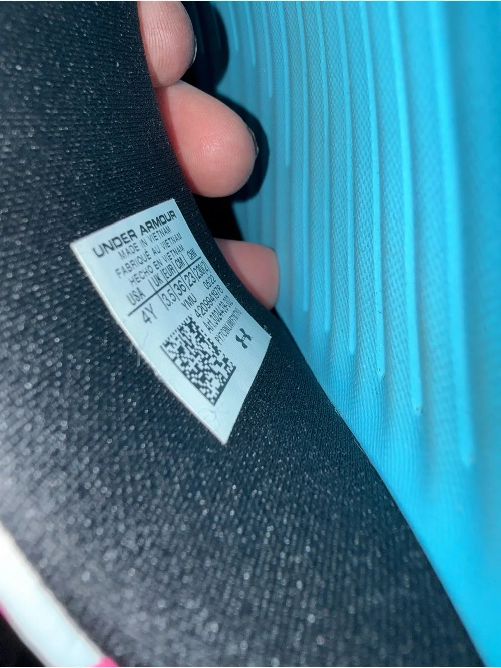 UNDER ARMOUR KIDS  GRAPHIC SLIDES BLUE SIZE 4y